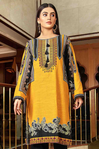 ButterSotch Oture 1PC Stitched Khaddar Digital Print Shirt with Detailing